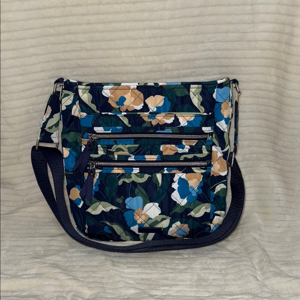 Vera Bradley Performance Twill Triple Zip Hipster Crossbody Bag - Immersed Bloom